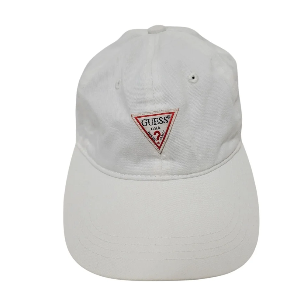 GUESS Women's Baseball Hat White 100% Cotton